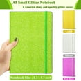 thumbnail image 2 of Green Glitter Notebook, 8.3x5.7” 160 Lined Pages Glitter Never Peel Off Sparkle Journal for Students College Ruled A5 Hardcover Notebooks for Teens Women Writing Note Taking Office Work School Gifts, 2 of 7