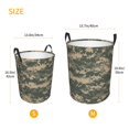 thumbnail image 5 of PAYOHTO Foldable Laundry Room Hamper Bucket Waterproof Bathroom Basket for College Student Living Room Storage Pillows Blankets US Army Camouflage, 5 of 8