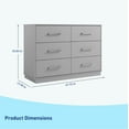 thumbnail image 5 of Graco Essentials 6 Drawer Nursery Double Dresser, Pebble Gray, 5 of 9