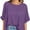 Purple, variant on Oversized T Shirts for Women Short Sleeve Loose Fit Crewneck Summer Tops Casual Basic Rolled Sleeves Tee Shirt
