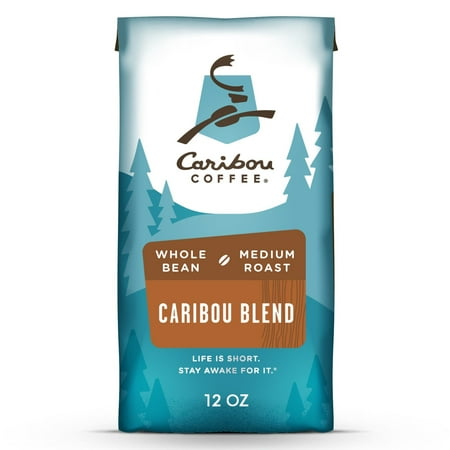 Caribou Coffee Caribou Blend Medium Roast Whole Bean Coffee, 12oz Bag
