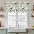 thumbnail image 2 of Vintage Floral Bird Tier Curtains, Retro Summer Botanical Light Filtering Kitchen Curtains, 2Pcs Rod Pocket Half Window Treatments Panels for Sink Cafe Cabinet Camper 27.5x24 Inches, 2 of 9