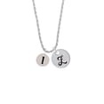 thumbnail image 2 of Delight Jewelry Silvertone Disc 1/2'' Initial - l - Silvertone Script Initial Disc - Z - Charm Necklace, 20"+3", 2 of 4