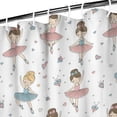 thumbnail image 3 of Ballet Princess Pattern Shower Curtain 36"x72" ,Bathroom Decorative Shower Curtains Set with 12 Hooks,Modern Waterproof Washable Shower Curtain, 3 of 6