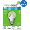 Ge 2w 120v Globe G16.5 Clear 2900k LED Light Bulb