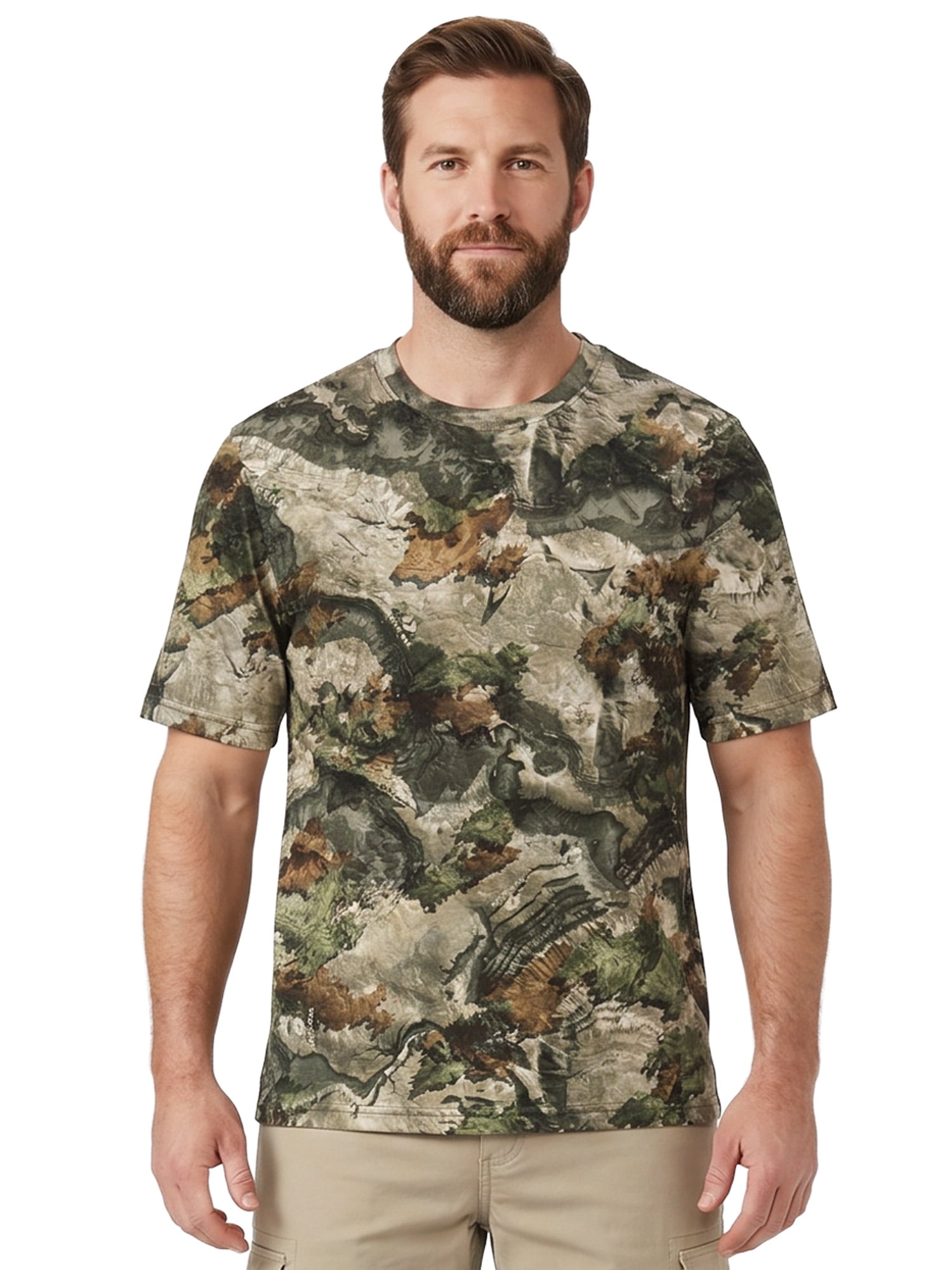 Mossy Oak Men's XL Short Sleeve Scent Control Hunting Camouflage T-Shirt in Terra Gila