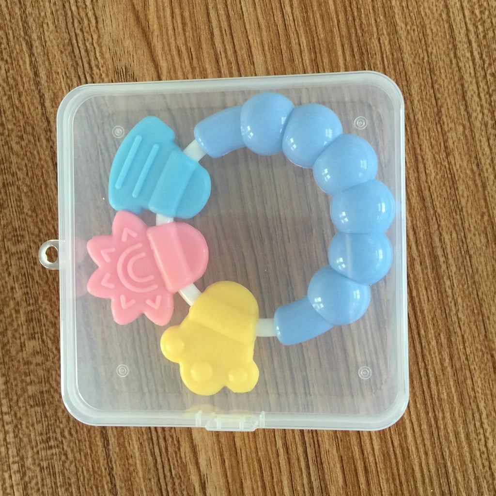 Portable Baby Infant Teether Case Holder Pacifier Chain Storage Box Clear Travel 