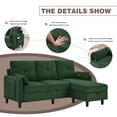 thumbnail image 5 of Soscana 4 Piece Sofa Set,Convertible Sectional Sofa Couch with Storage Ottoman and Storage Pockets, L Shaped 3 Seater+Reversible Ottoman+Loveseat+Accent Chair,Living Room Furniture Set for Apartment, 5 of 7