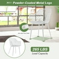 thumbnail image 6 of Costway Modern Dining Chair Set of 4 Plastic Shell Hollow withMetal Legs for Living Room White, 6 of 11