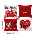 thumbnail image 3 of Fiudx Juego de Almohadas de San Valentín, Cojín con Estampado de Corazones Románticos, Almohadas de Tela de Algodón Suave, Decoración Acogedora para El Hogar, Regalo para Novia, Perfecto para Usar Ju, 3 of 6