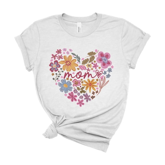 Bella Canvas Happy Floral Mother’s Day for Moms and Women Short Sleeve tee