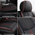 thumbnail image 2 of Leather Seat Covers for Nissan Most 98% Cars SUVs,Car Seat Covers Front Set,Waterproof Car Seat Protectors with Airbag,Comfort Interior Cover Seats for Cars(Black+Red,Pillows), 2 of 6