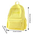 thumbnail image 4 of Floral Embroidery Backpack 17 In Large Capacity Nylon Lightweight Daypack, Multi-Pocket Casual Rucksack for Campus,, 4 of 7