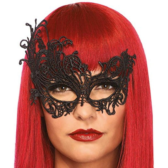 Leg Avenue Women's Fantasy Eye Mask Costume Accessory, Black, One Size