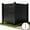 Black, variant on Uforic Air Conditioner Privacy Screen Fence, 44"W x 44"H 2 Panels Vinyl Outdoor Pool Equipment Trash Can Enclosure with Metal Stakes, Black