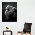 thumbnail image 2 of VELVET Lion Canvas Prints Art Modern Animals Pictures Wall Art Lion Looks Up at the Stars Posters Black and White Posters Wall Decor Living Dining Room Decor Ready to Hang- 20x24inch Framed, 2 of 6