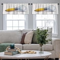 thumbnail image 4 of LALILO Kitchen Curtain Valance Winter Landscape With Snow Rod Pocket Window Curtain 52"x 18" Set of 2, 4 of 5