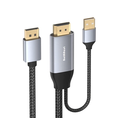 HDMI to DisplayPort Adapter 4K@60Hz  Braided High Speed HDMI 2.0 in to DP 1.2 out Video Converter Cable 6ft with USB Power Compatible for Xbox Series X  PS5  PS4 pro  PC  Laptop price history on PriceWatchPro