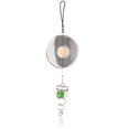 thumbnail image 1 of MasteelfCA Carillon Éolien en Maille Ronde Colorée 3D Feuille Creuse en Acier Inoxydable Décoration Murale Pendentif pour Bureau Maison Balcon (Argent), 1 of 8