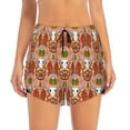 thumbnail image 4 of Lsque Cow Skull Printed Women's Running Shorts with Liner Pockets,Elastic Quick Dry Workout Athletic Gym Yoga Shorts,Womens High Waist Shorts-Small, 4 of 9