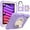 Purple, variant on Allytechgroup kids Case for Apple iPad Mini 7 A17 Pro Case iPad Mini 7th/6th Generation Case 2024/2021, Military Grade Drop Protection with Hand/Shoulder Strap Rotating Stand Pencil Holder, Black