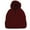Burgundy, variant on Women Pom Pom Beanies Hat, Winter Hats for Women Cold Weather Warm Knit.