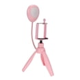thumbnail image 2 of Lámpara de Luz de relleno de belleza NikouMX Con trípode y Soporte para teléfono móvil color rosa, 2 of 8
