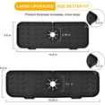 thumbnail image 2 of HSHDLDF 2 Pcs Garde-Éclaboussures d'Évier de Cuisine, Poignée de Robinet en Silicone Plateau de Récupération d'Éclaboussures, Support d'Éponge de Cuisine Tapis Absorbant pour Accessoires d'Évier de Cuisine Salle de Bain 19.7 Pouces x 5.6 Pouces, 2 of 7