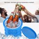 thumbnail image 2 of Dual use Silicone Ice Cube Bucket Maker Mould Tray Cubes Container Kitchen Tool Space Saving, 2 of 5