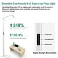 thumbnail image 2 of Eye Caring LED Floor Lamp, 78 inch Full Spectrum Floor Lamp, Touch Control, 0%-100% Stepless Dimmable, White, 2 of 6