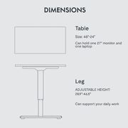FitStand 48x24 Electric Height Adjustable Standing Desk with Whole-Piece Desktop, Ergonomic Sit Stand Computer Desk for Home Office Workstation, Mahogany