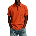 thumbnail image 5 of Fabrcox Men's Short Sleeve Polo Shirts Quarter Zip Collared Shirts Regular Fit Solid Color Athletic Casual Business Golf Shirts for Men with Pockets XL, 5 of 5
