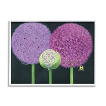 Stupell Industries Vintage Allium Plants Botanical & Floral Painting White Framed Art Print Wall Art, 30 x 24