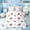 White Blue 01, variant on Feelyou Pink Princess Bow Twin Bedding for Girls, Cartoon Baseball Print Bedding Comforter Set, Pink Reversible, 7pcs