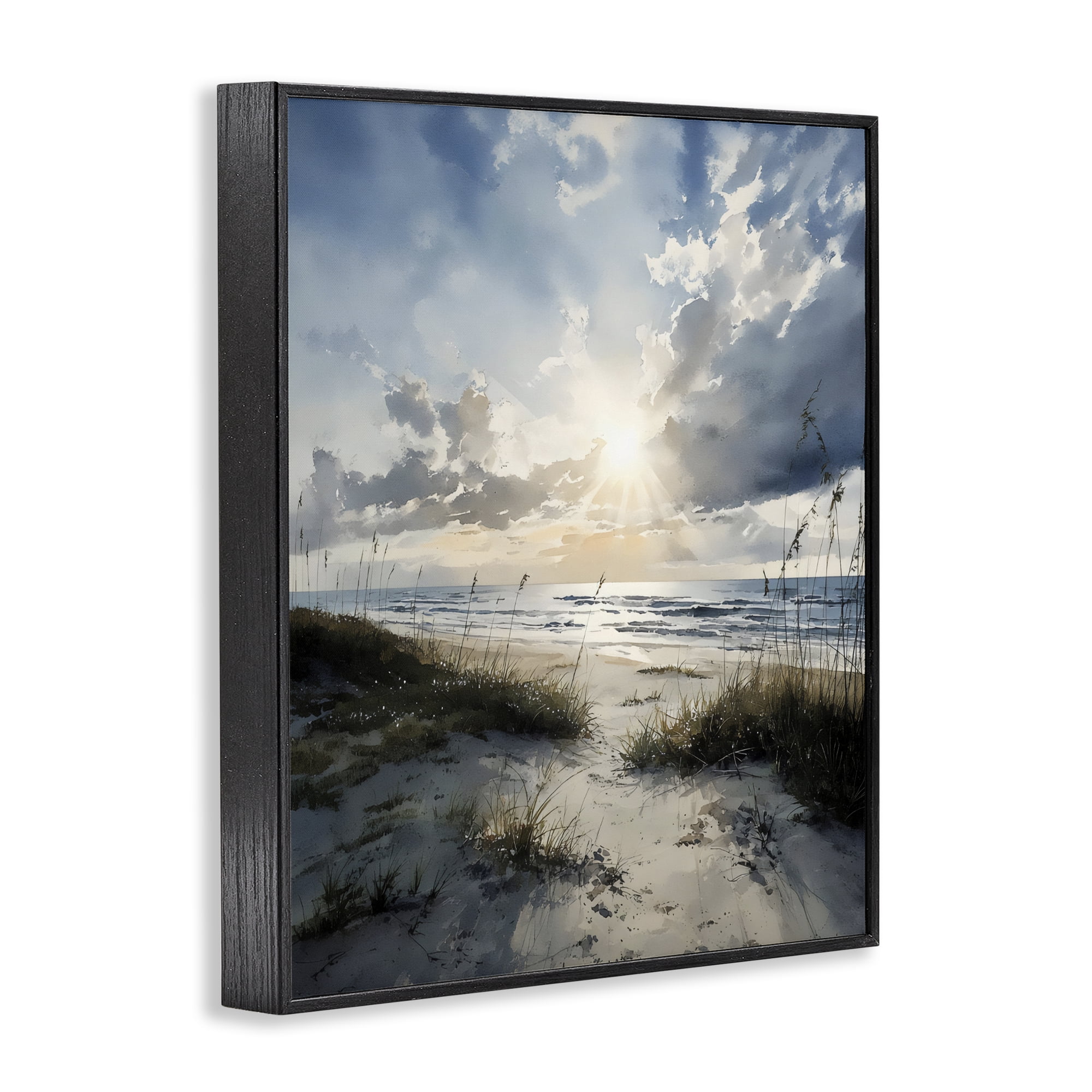 Stupell Industries Sunshine On The Beach Black Framed Giclee Art, design by Franklyn Gregory