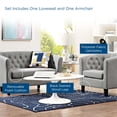 thumbnail image 7 of Modway Prospect 2 Piece Upholstered Fabric Loveseat and Armchair Set in Light Gray, 7 of 7