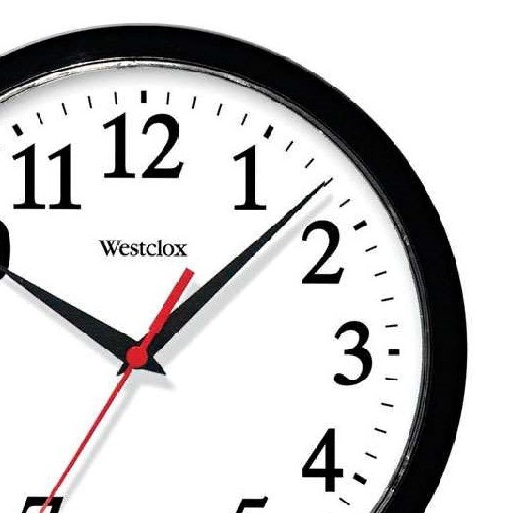 4-Pack Westclox Ventura Wall Clock Analog 10 inch Black Case White Dial 461861 