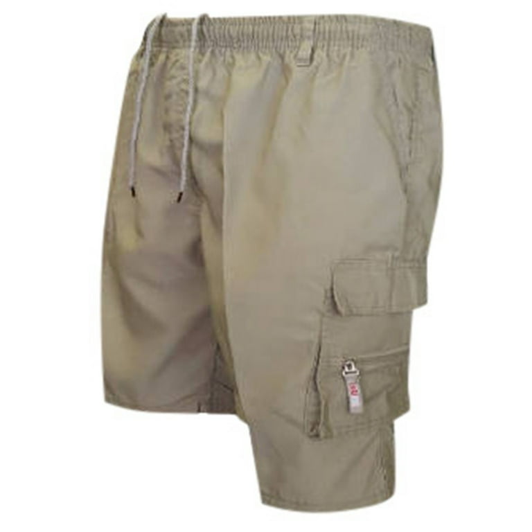 Pepeey Mens Denim Shorts, Cargo Shorts Elastic Waistband Stretch