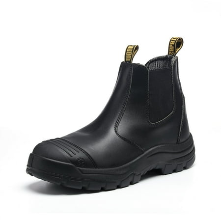 

HANDMEN Work Boots For Men Steel Toe Waterproof Slip Resistant Anti-static Puncture-proof Work Shoes LV822 10.5D