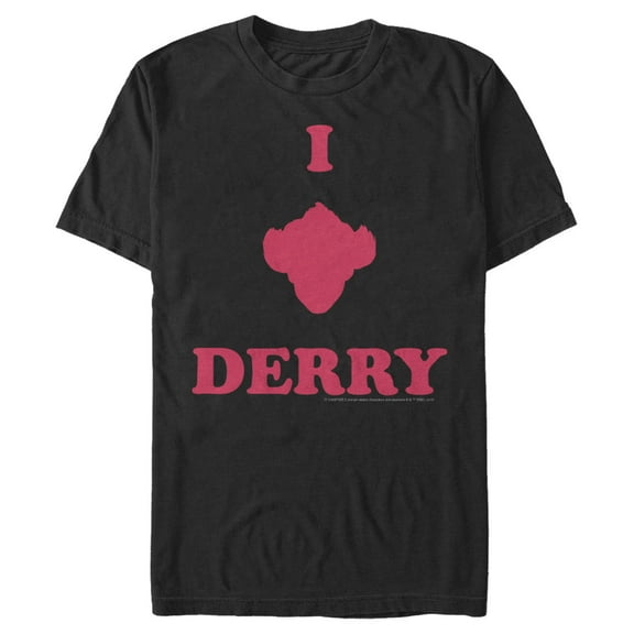 Men's IT Chapter Two Chapter Two Pennywise Loves Derry  Graphic Tee Black X Large
