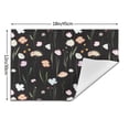 thumbnail image 3 of YFYANG Washable Heat-Resistant Placemats, 70% PVC/30% Polyester, Floral Art Patterns Kitchen Table Mat, 12" x 18" 4 Pcs, 3 of 6