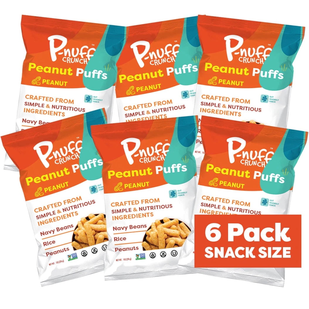 Baked Peanut Puff Snack by PNuff Crunch Classic Roasted Peanut (6