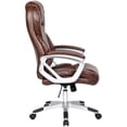 thumbnail image 5 of 2xhome Set of 2 - Brown - Deluxe Professional PU Leather Big Tall Ergonomic Office High Back Chair Manager Task Conference Executive Swivel Tilt Padded Arms, 5 of 5
