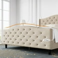 thumbnail image 6 of Huloretions Queen Size Bed Frame With Velvet Upholstered,Platform Bed With Headboard And Footboard,Noise-Free Easy Assembly No Box Spring Needed, 6 of 7