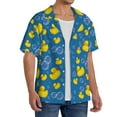 thumbnail image 2 of Gaeub Rubber Duck Men's Lapel Short Sleeve Shirt,Cuban Shirts For Men,Short Sleeve Button Down Men, Soft and Breathable for Outdoors Party Travel-3X-Large, 2 of 5