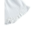 thumbnail image 4 of 3PCS Baby Girls Off Shoulder Flare Sleeves Boat Neck Tops Ruffle Shorts Bowknot Headband, 4 of 6