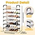 thumbnail image 4 of PinkSheep 6 Tier Shoe Rack, Stackable Metal 18 Pairs Shoes Organizer Storage Shelf for Closet Door Entryway, 4 of 9