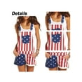 thumbnail image 4 of Gvmfive Women Denim American Flag Print Jumpsuit Jeans Playsuit Shorts Romper, 4 of 4