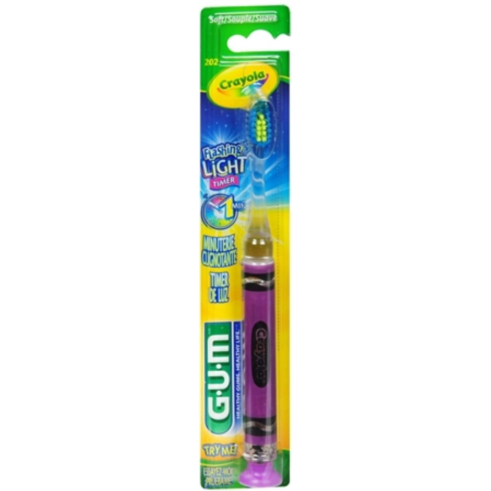 GUM Crayola Toothbrush Soft Assorted Colors 1 Each (Pack of 3