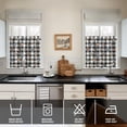 thumbnail image 4 of Rod Pocket Kitchen Curtain Set 3-Piece, 27.5x36 Inch Valance & Tier Drapes, Polyester Pongee Cafe Curtains for Living Room, Bathroom, Farmhouse Rustic Country Window Treatments., 4 of 6